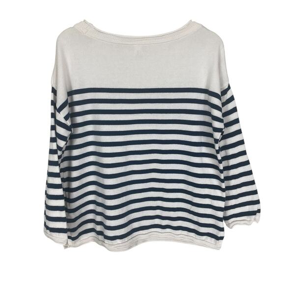 Pact 100% Organic Cotton Striped Sweater Size Small Classic Nautical Effortless - Picture 9 of 13